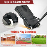 NNECW 132-251cm Weather-resistance Kids Basketball Hoop with Ball Storage