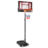 NNECW 132-251cm Weather-resistance Kids Basketball Hoop with Ball Storage