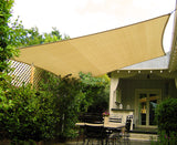 NNEDPE Rectangular Shade Sail: 8m x 5m - Sand