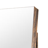 NNECW 163 CM Standing Jewelry Organizer with Built-in Makeup Mirror-Brown