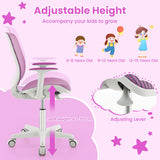 NNECW Kids Swivel Mesh Children Computer Chair with Adjustable Height-purple