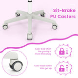 NNECW Kids Swivel Mesh Children Computer Chair with Adjustable Height-purple