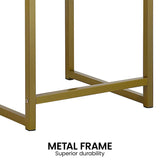 NNEDPE Emilia Bedside Table Night Stand - White/Gold