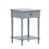 NNEDPE Esther Bedside Table with Drawer - Grey