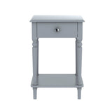 NNEDPE Esther Bedside Table with Drawer - Grey
