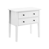 NNEDPE Sven Bedside Table Night Stand - White