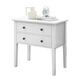NNEDPE Sven Bedside Table Night Stand - White