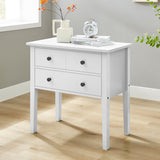 NNEDPE Sven Bedside Table Night Stand - White