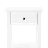 NNEDPE Rue Bedside Table - White
