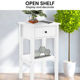 NNEDPE Rue Bedside Table - White