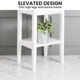 NNEDPE Rue Bedside Table - White