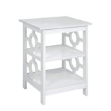 NNEDPE Oliver 2-Tier Bedside Table - White