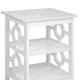 NNEDPE Oliver 2-Tier Bedside Table - White