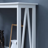 NNEDPE Grace A-Frame Console Table - White