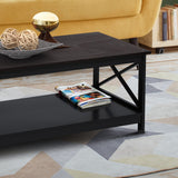 NNEDPE Irene Black Cross Coffee Table