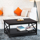 NNEDPE Irene Black Cross Coffee Table