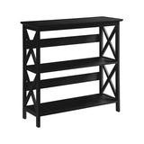 NNEDPE Lucas 3-Tier Bookshelf Display Rack - Black