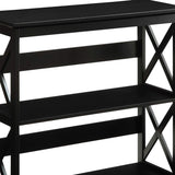 NNEDPE Lucas 3-Tier Bookshelf Display Rack - Black