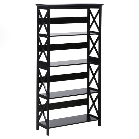 NNEDPE Daphne 5-Tier Cross Panel Bookshelf