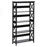 NNEDPE Daphne 5-Tier Cross Panel Bookshelf