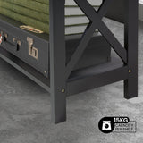 NNEDPE Daphne 5-Tier Cross Panel Bookshelf