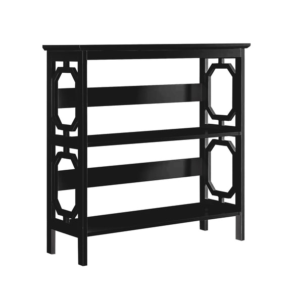 NNEDPE 3-Tier Bookshelf Display Rack- Black