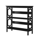 NNEDPE 3-Tier Bookshelf Display Rack- Black
