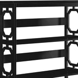 NNEDPE 3-Tier Bookshelf Display Rack- Black