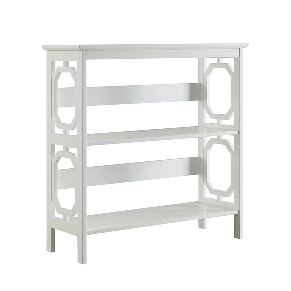 NNEDPE 3-Tier Bookshelf Display Rack- White