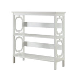 NNEDPE 3-Tier Bookshelf Display Rack- White