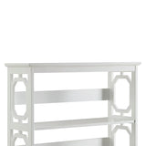 NNEDPE 3-Tier Bookshelf Display Rack- White