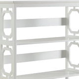 NNEDPE 3-Tier Bookshelf Display Rack- White