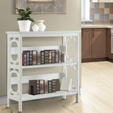 NNEDPE 3-Tier Bookshelf Display Rack- White