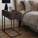 NNEDPE C-Shaped Drawer Side Table