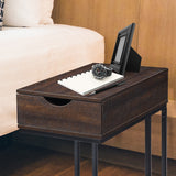 NNEDPE C-Shaped Drawer Side Table
