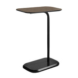 NNEDPE Beveled Edge C-Shaped Side Table - Oak