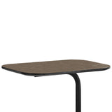 NNEDPE Beveled Edge C-Shaped Side Table - Oak