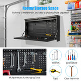 NNECW 2-in-1 Wall Control Pegboard Tool Organizer with Large Tabletop for Garage