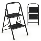 NNECW Folding Step Stool with Padded Handgrip and Wide Anti-Slip Pedal for Kitchen/Household/Garden