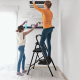 NNECW Folding Step Stool with Padded Handgrip and Wide Anti-Slip Pedal for Kitchen/Household/Garden