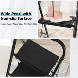 NNECW 3 Step Ladder with Wide Anti-Slip Pedal for Household/Office/Garden