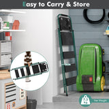 NNECW 4 Step Ladder Folding Portable Anti-Slip Steel Step Stool 150 kg with Tool Platform