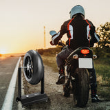 NNECW Motorcycle Bike Wheel Balancer with Adjustable Centering Cones