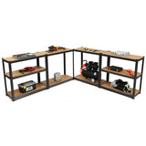 NNECW Heavy Duty Storage Rack with Adjustable Shelves for Home/ Office/ Garage-Black