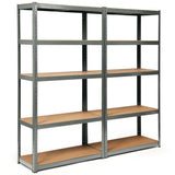 NNECW Heavy Duty Storage Rack with Adjustable Shelves for Home/ Office/ Garage-Grey
