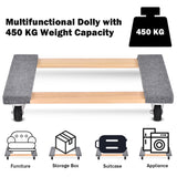 NNECW 2/4 Pieces Movable Base Furniture Dolly Loaded 450kg 76 x 45.5cm-4 pieces