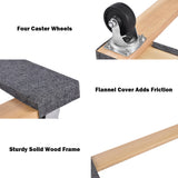 NNECW 2/4 Pieces Movable Base Furniture Dolly Loaded 450kg 76 x 45.5cm-4 pieces