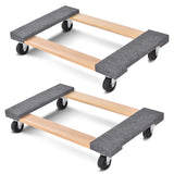 NNECW 2/4 Pieces Movable Base Furniture Dolly Loaded 450kg 76 x 45.5cm-2 pieces