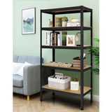 NNECW 5-Tier Storage Shelves with Freestanding Shelving Unit for Garage-Black