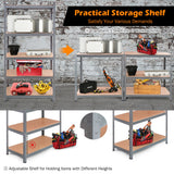 NNECW 5-Tier Storage Shelves with Freestanding Shelving Unit for Garage-Grey